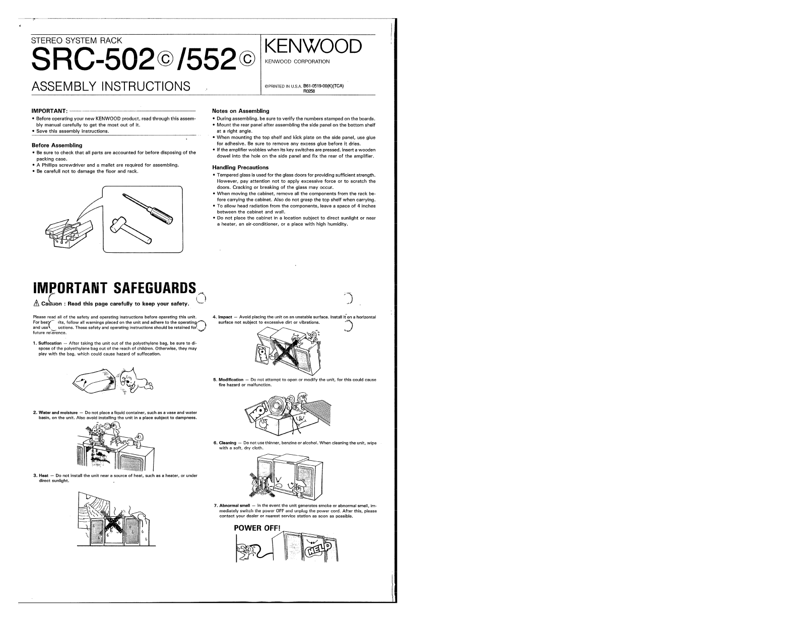 Kenwood SRC-552, SRC-502 Owner's Manual