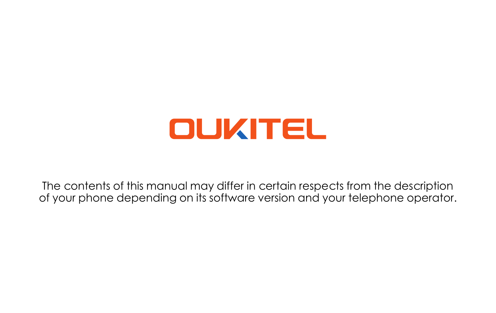 Oukitel U7 Pro User Manual