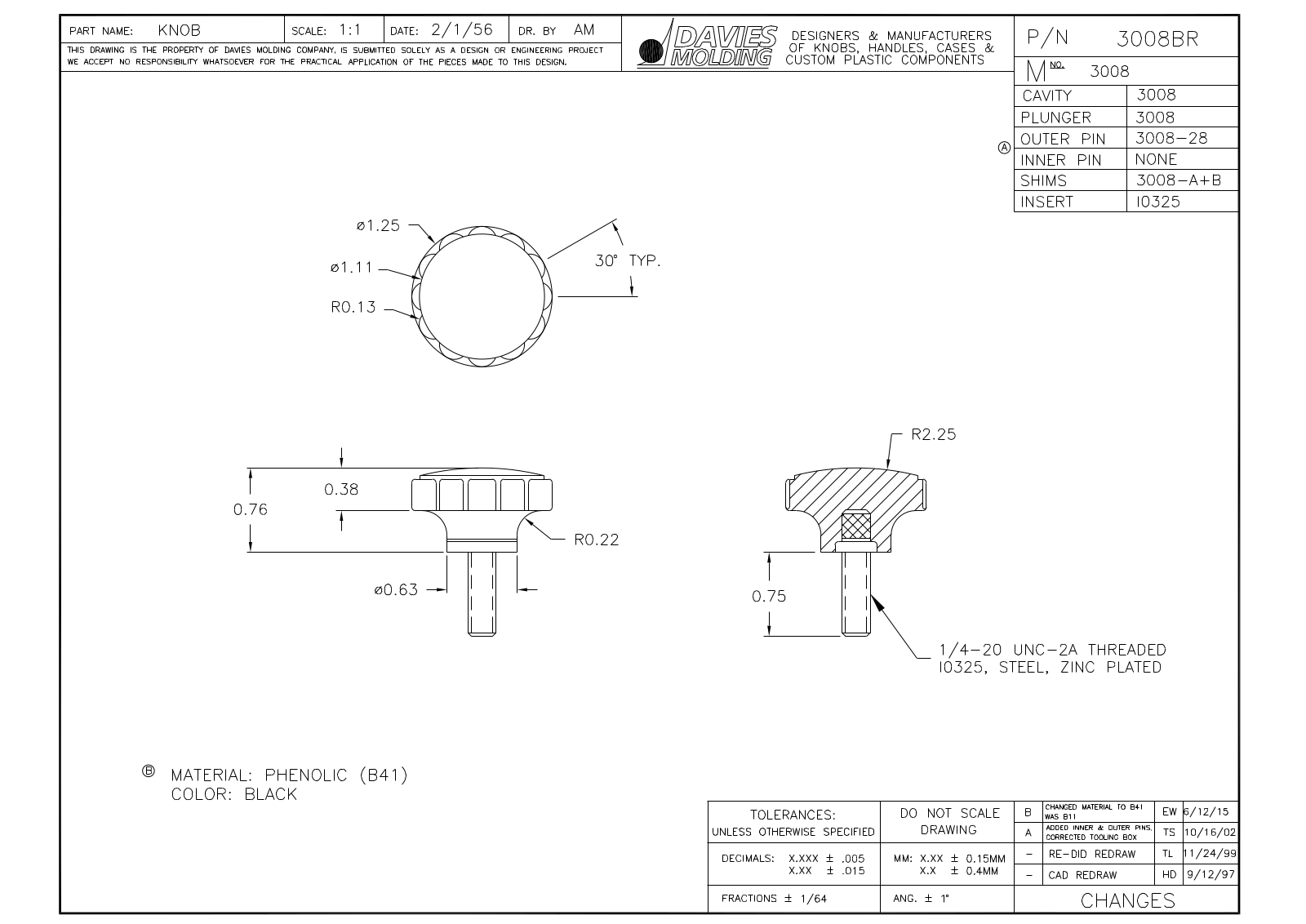 Davies Molding 3008BR Reference Drawing