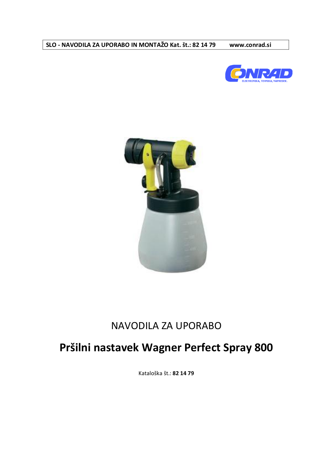 Wagner Perfect Spray 800 User guide