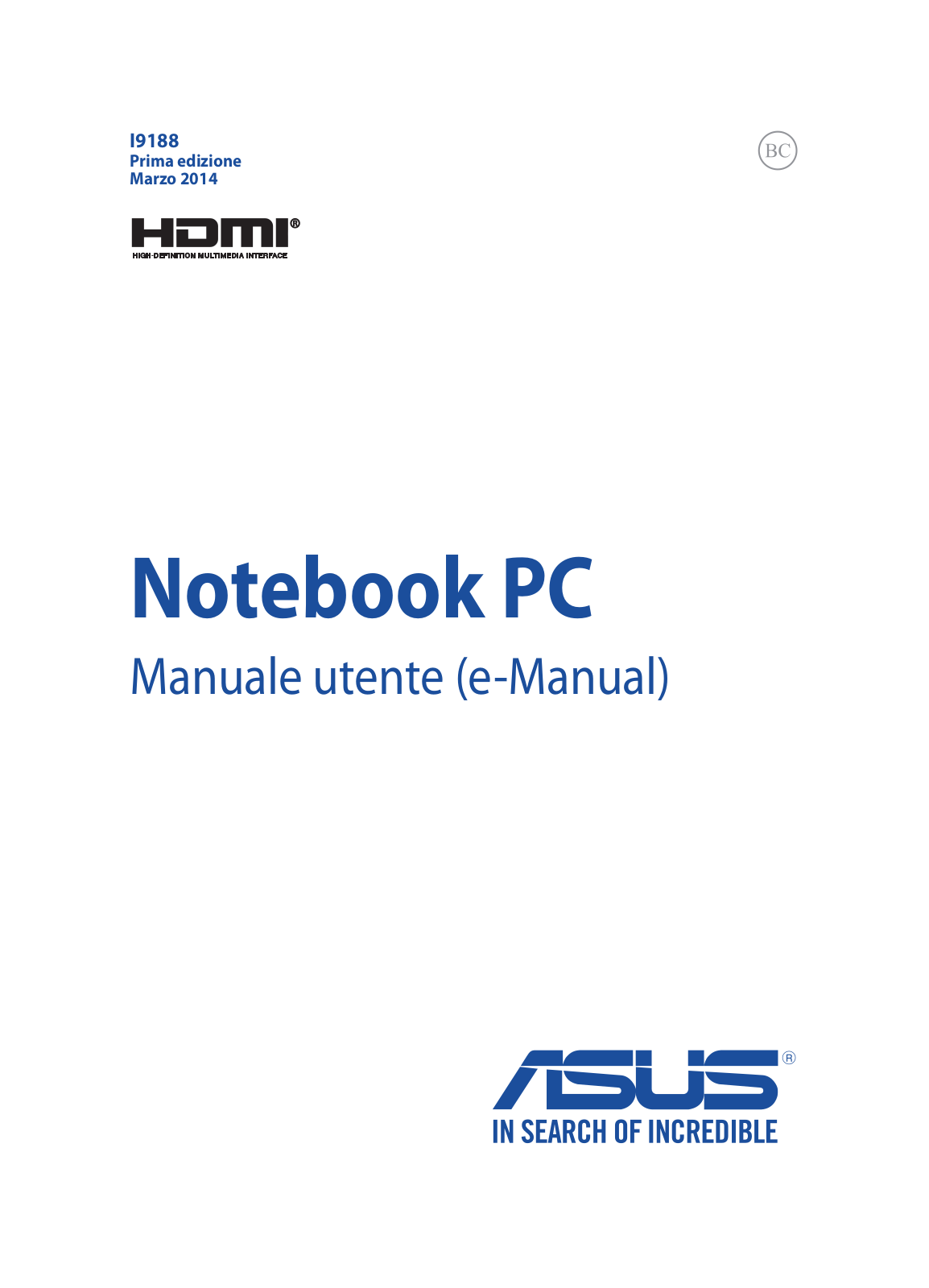 ASUS TP300LA, I9188 User Manual