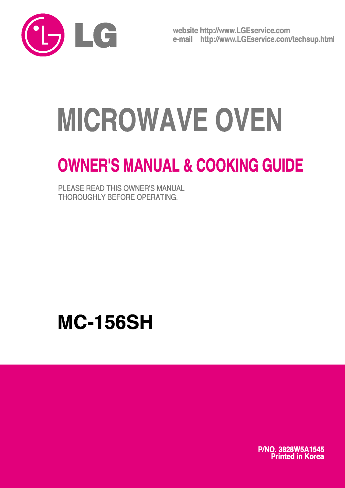 LG MC-156SH User Manual