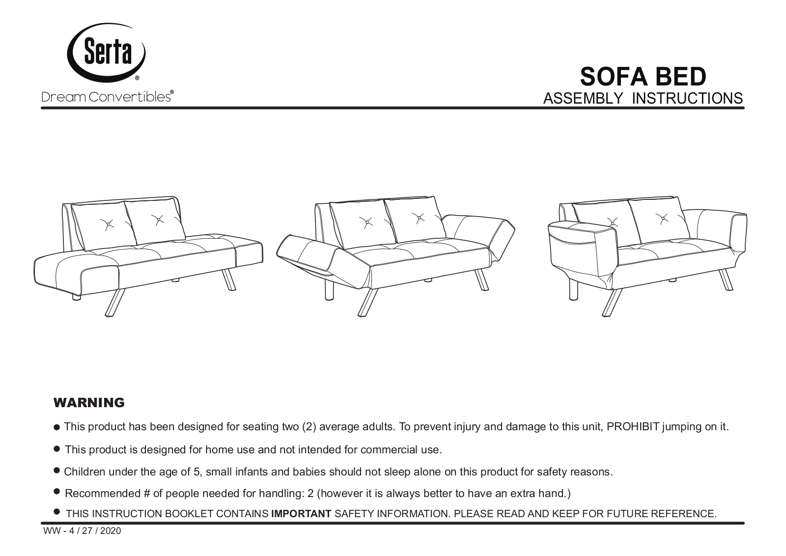 Serta XS10489 Installation & Assembly - ManualMachine.com