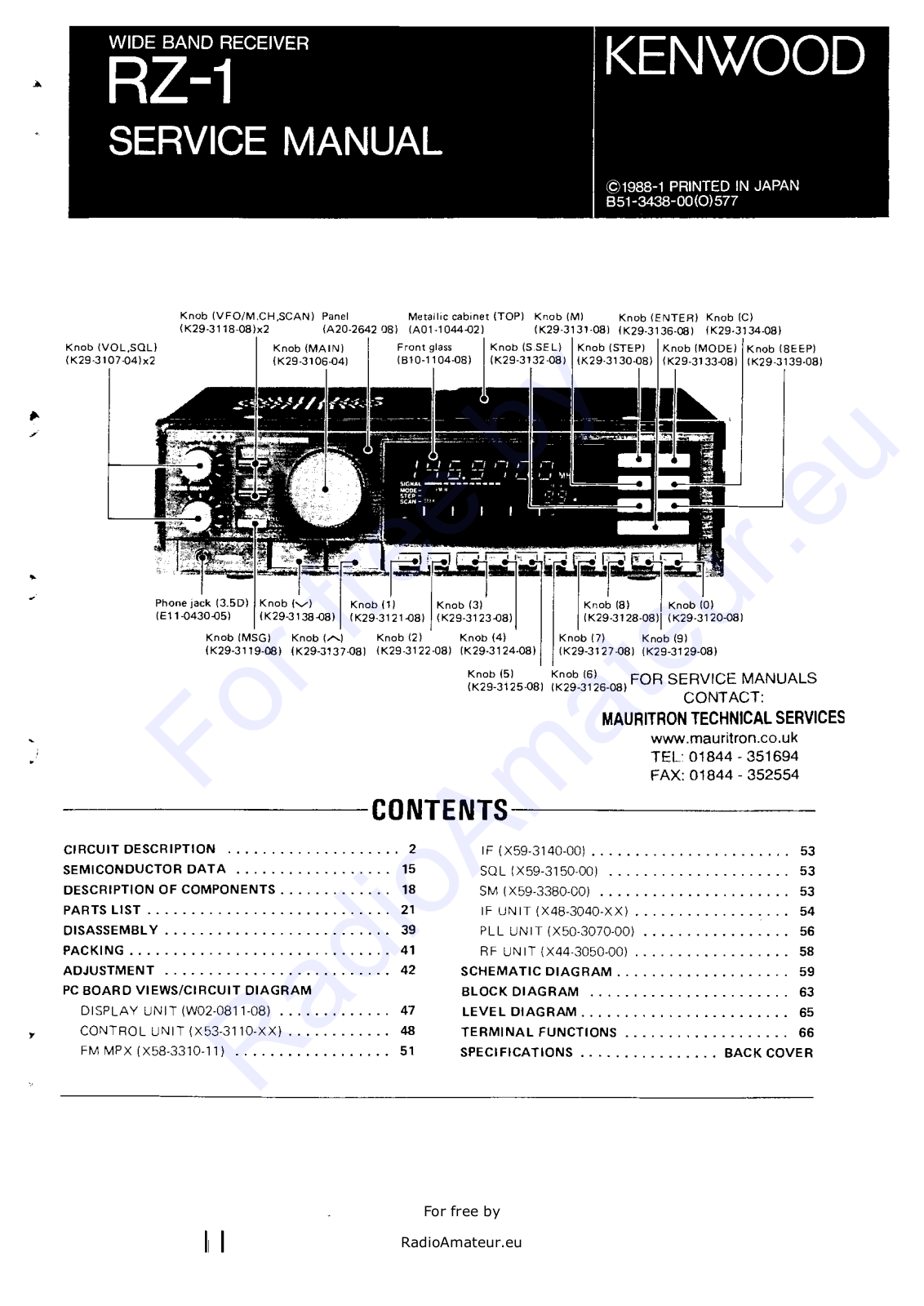 Kenwood RZ1 Service Manual