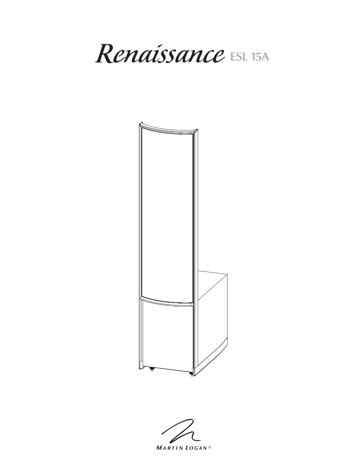 MartinLogan Renaissance ESL 15A User Manual