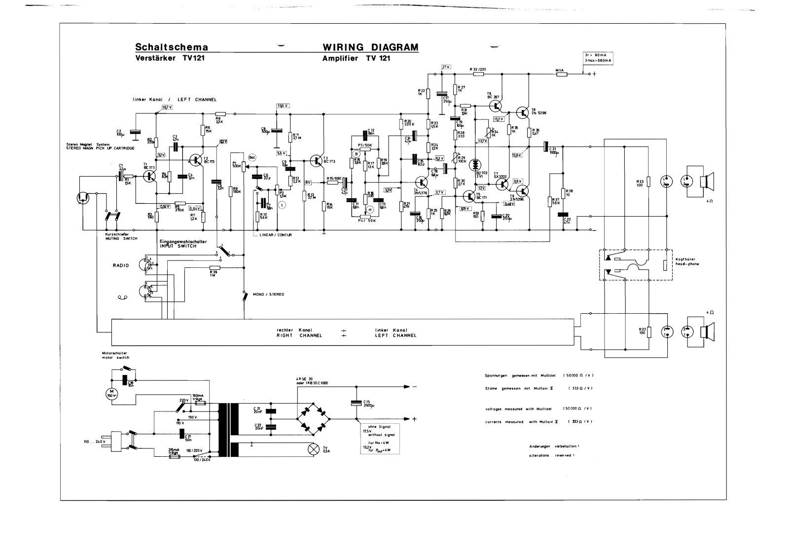 Dual TV-121 Schematic