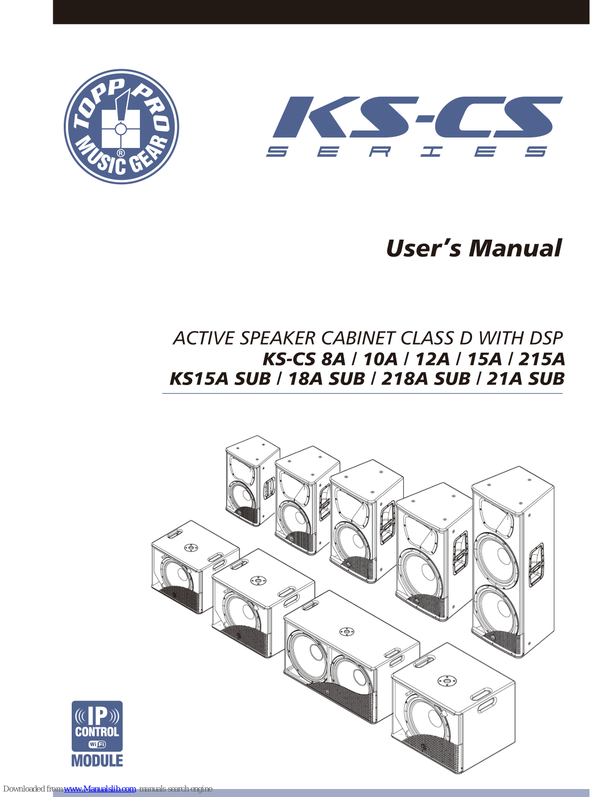 Topp Music Gear KS-CS 8A, KS-CS 10A, KS-CS 15A, KS-CS 215A, KS18A SUB User Manual