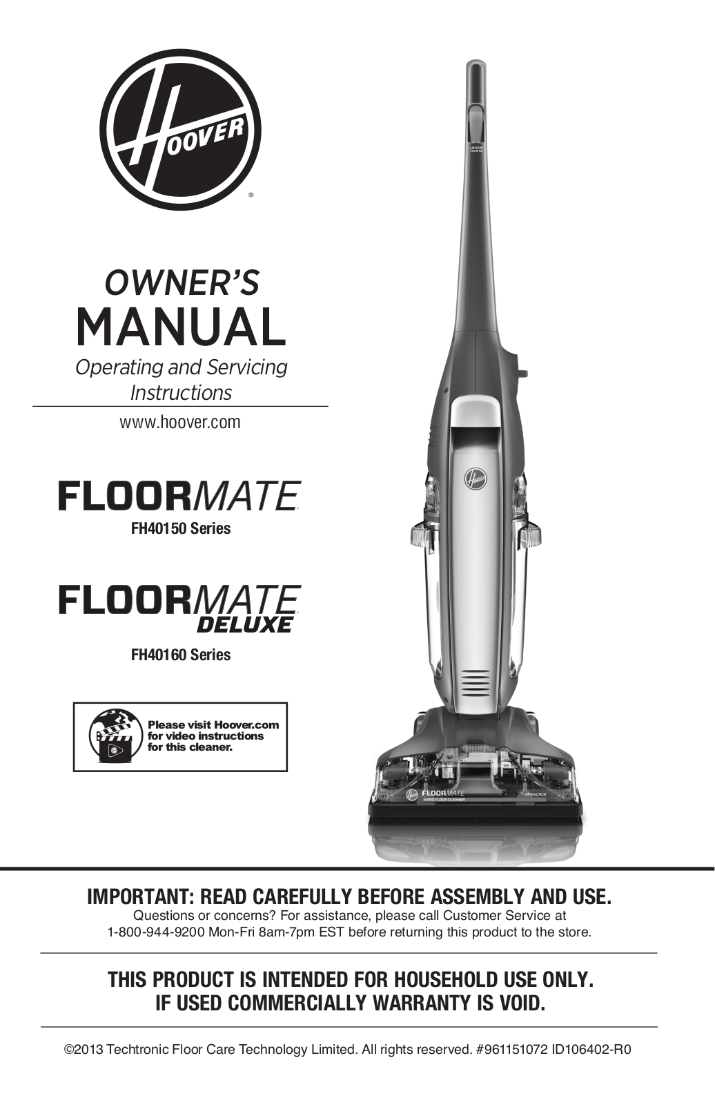 Hoover FH40150, FH40160 User Manual