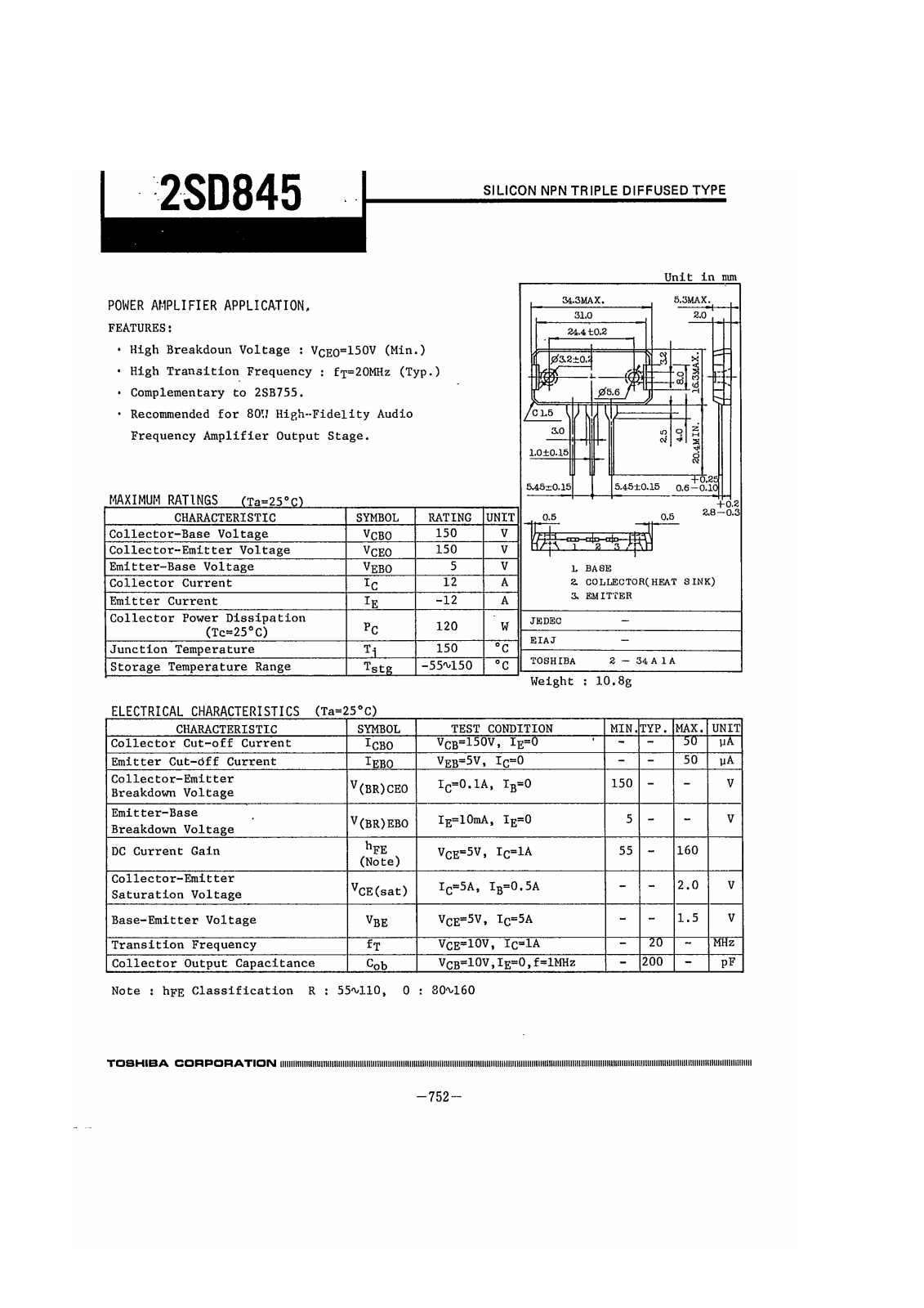 Datasheet 2SD845R Specification - ManualMachine.com