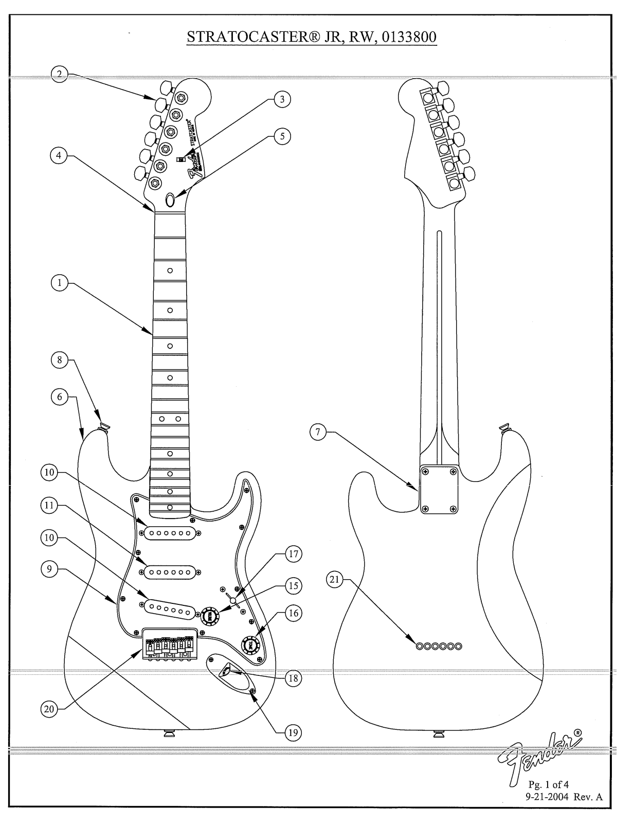 Fender Stratocaster-JR Service Manual