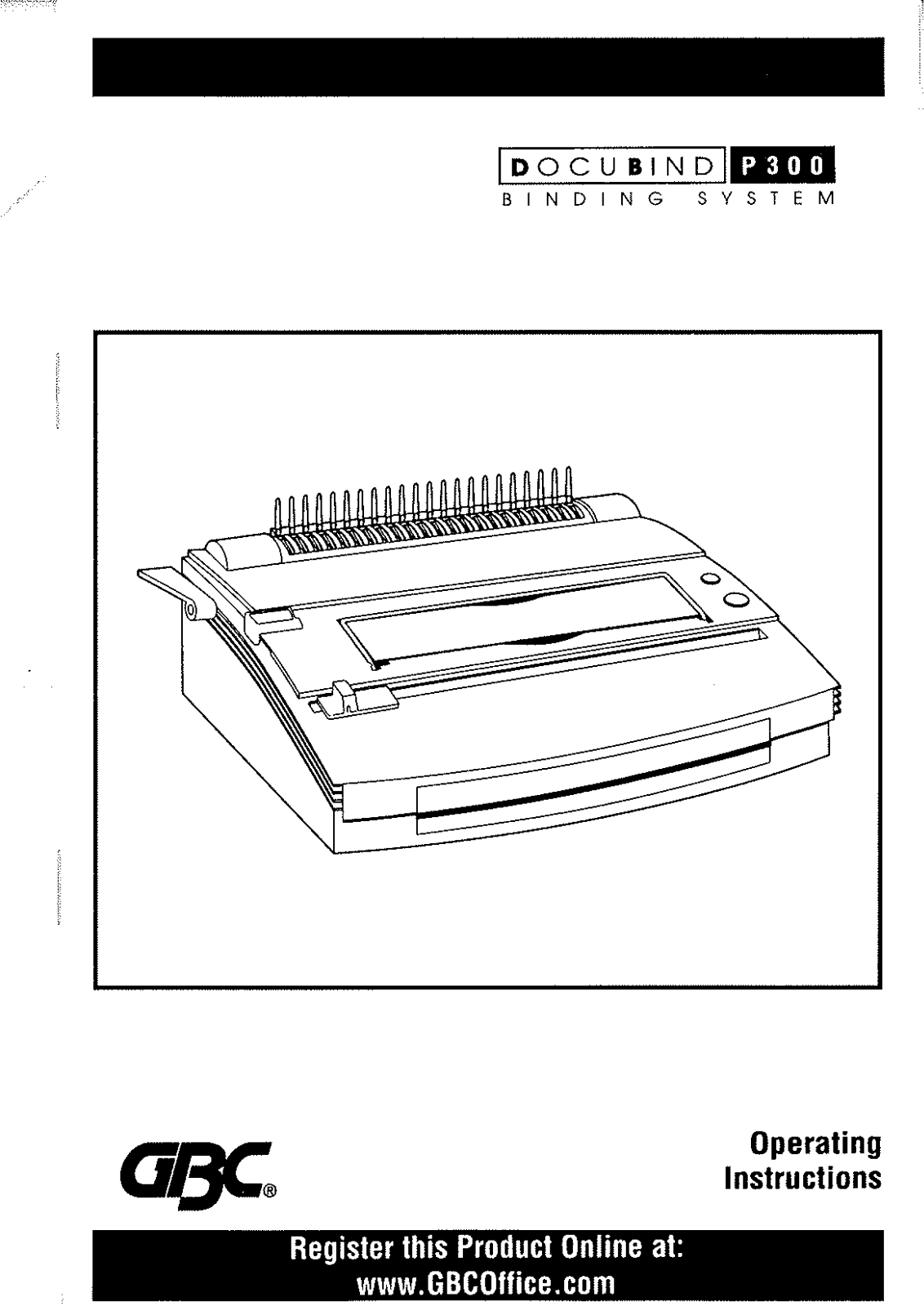 GBC DocuBind P300 Operating Manual