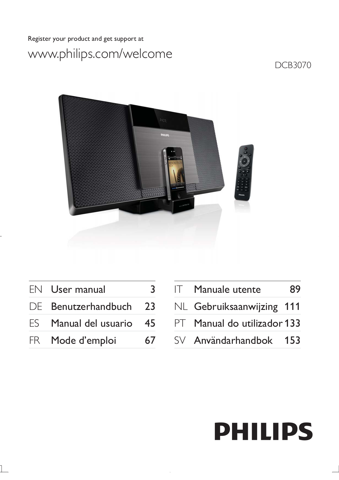 Philips DCB3070 User Manual