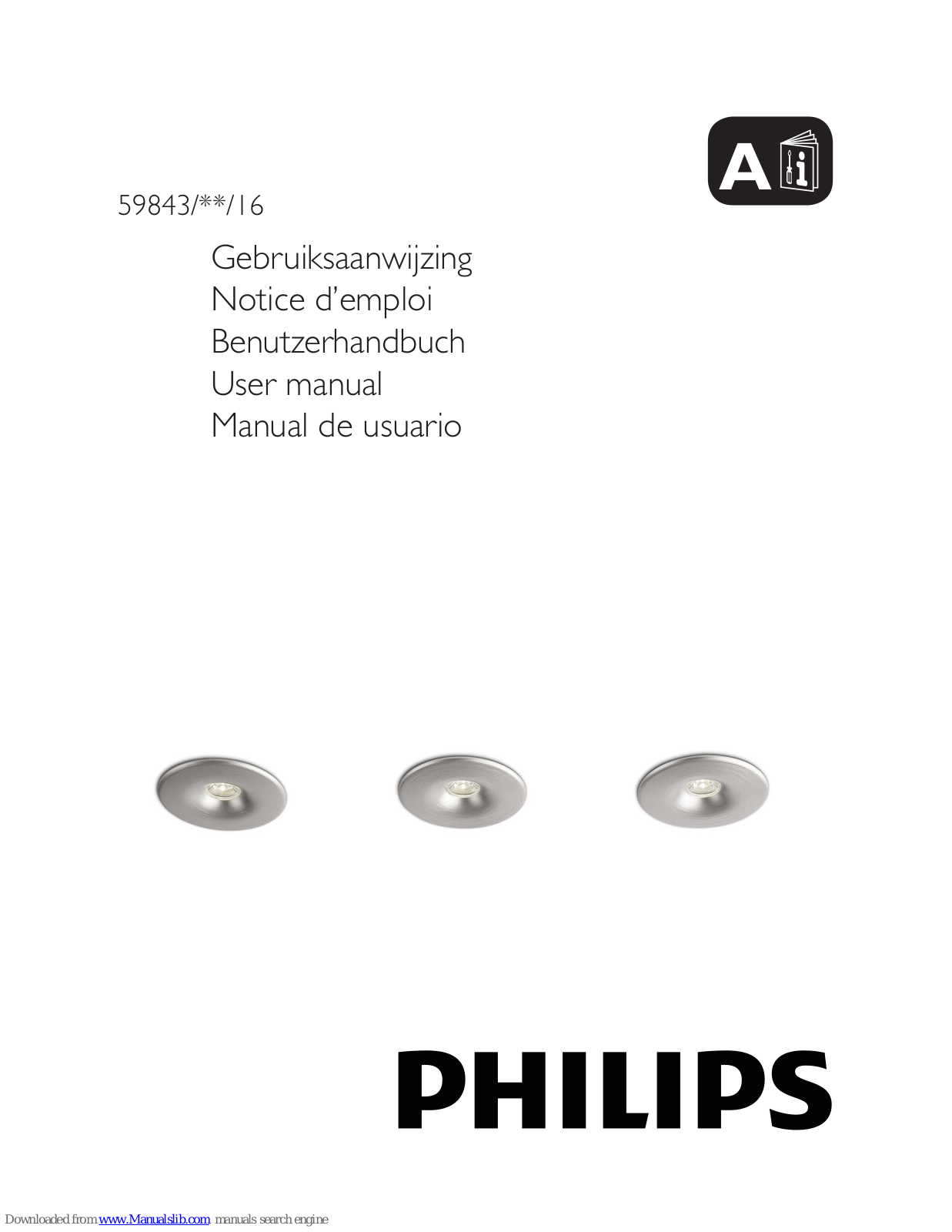 Philips 59843-31-16, 59843-48-16, 59843/**/16 User Manual