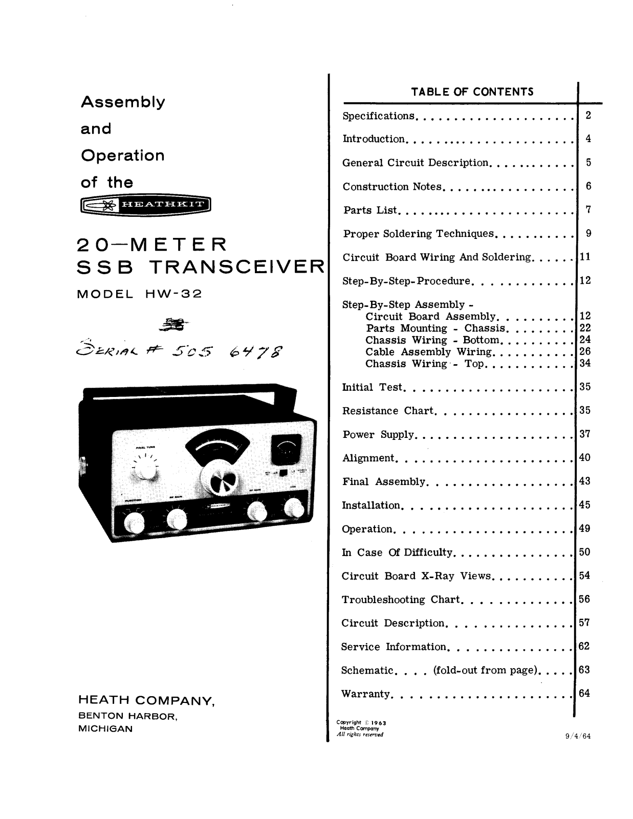 Heathkit HW-32 User Manual