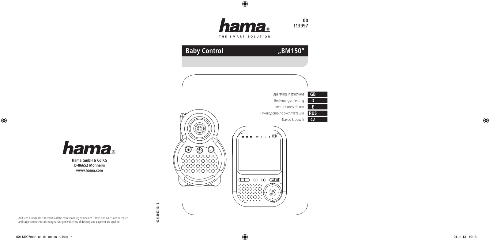 HAMA BM150 User Manual