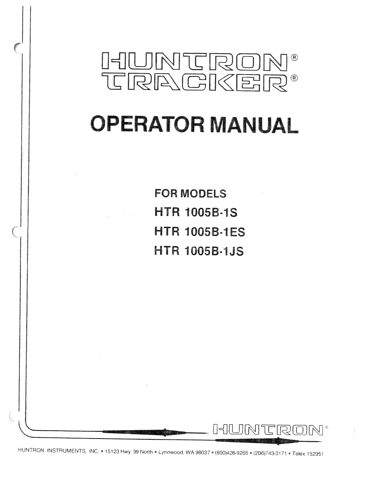 Huntron Instruments HTR 1005B User Manual