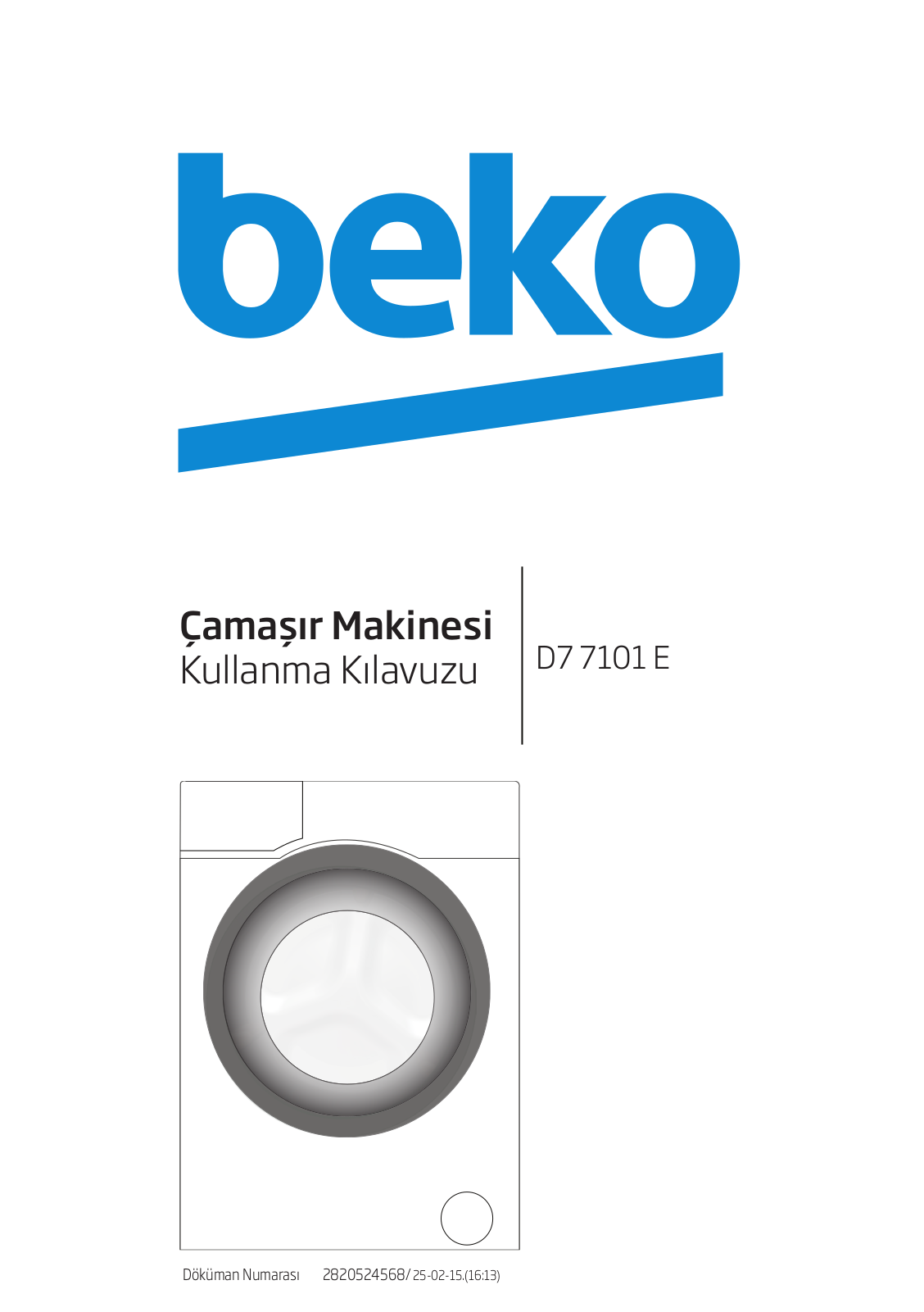 Beko D7 7101 E User manual