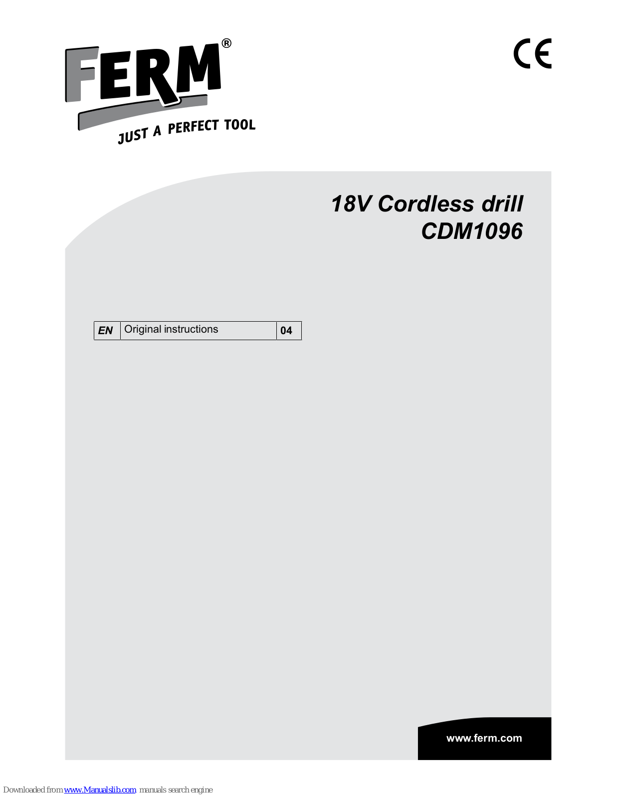 Ferm CDM1096 Original Instructions Manual