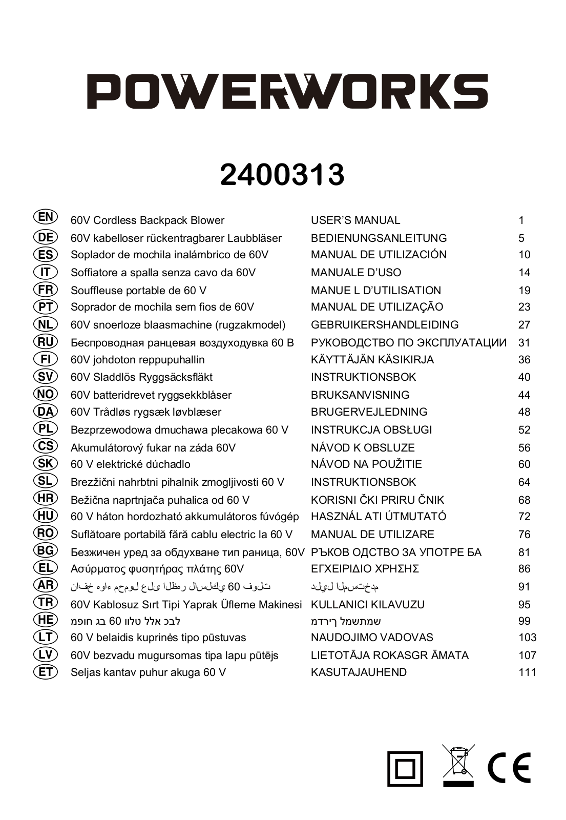 Powerworks 2400313 User guide - ManualMachine.com