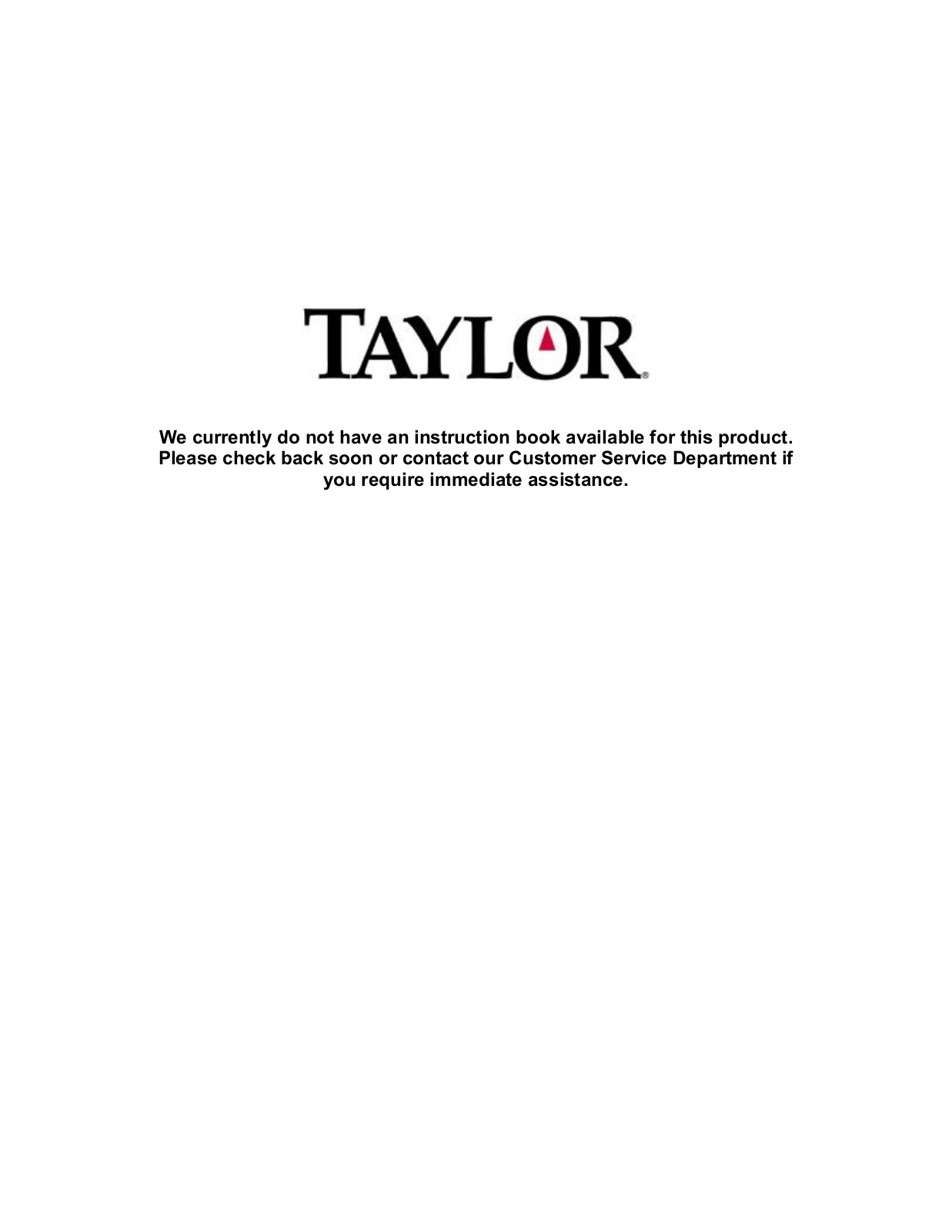 Taylor Thermometer 1448 Installation  Manual