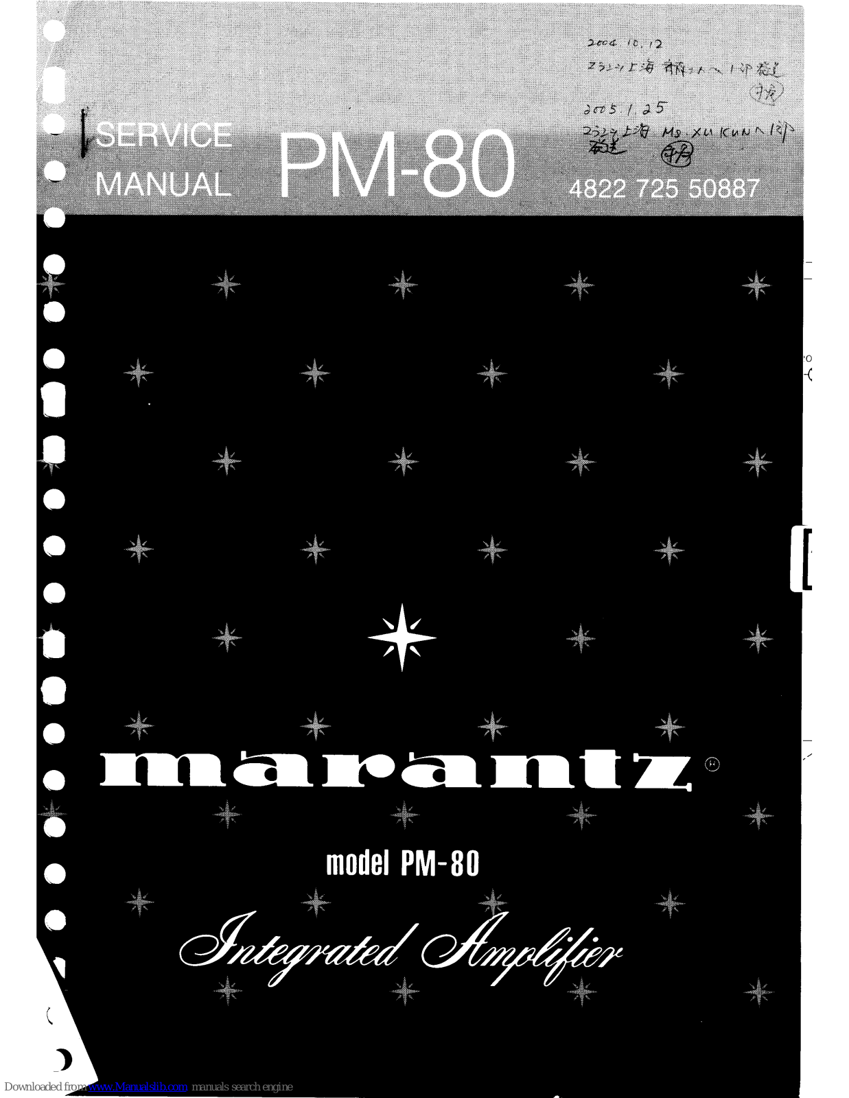 MARANTZ pm80 Service Manual