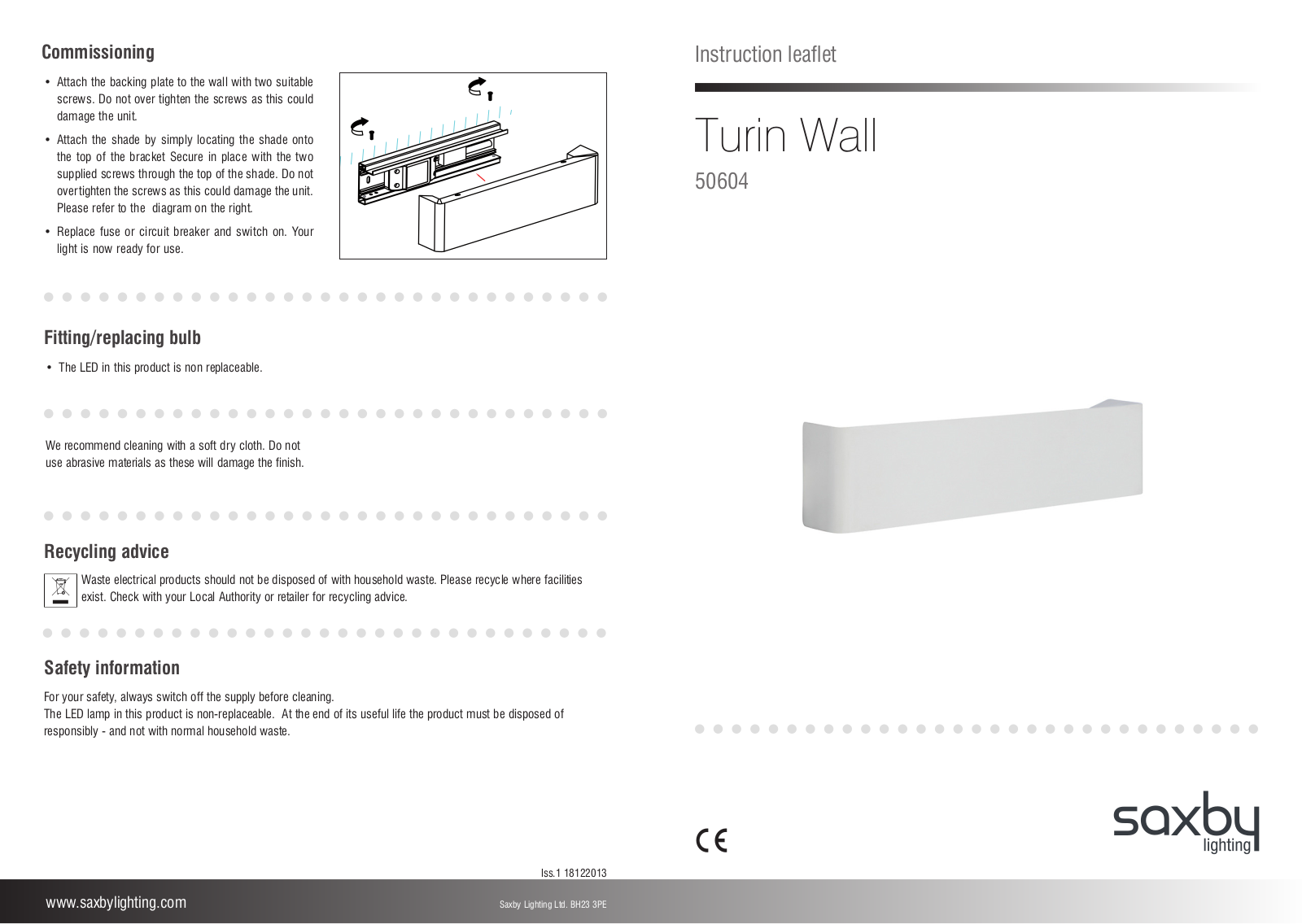 Endon Lighting 50604 Installation Instructions - ManualMachine.com