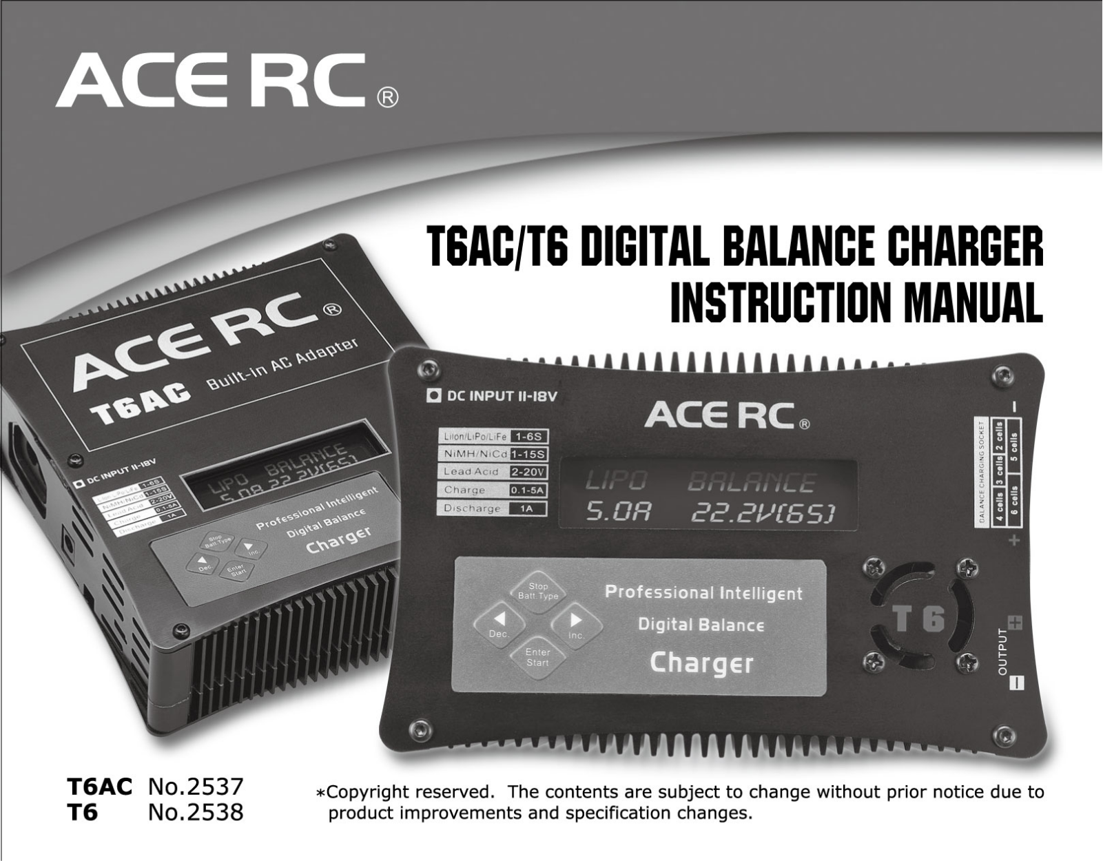 Ace rc T6 User Manual