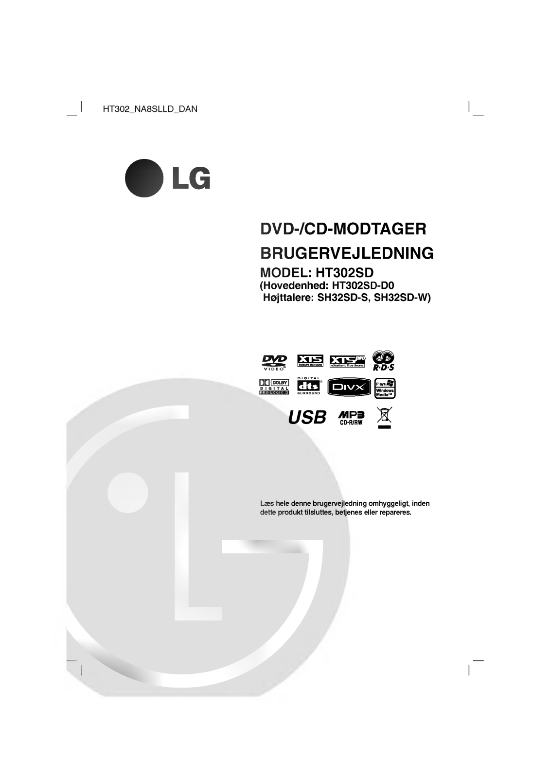 LG HT302SD-D0 Instruction book