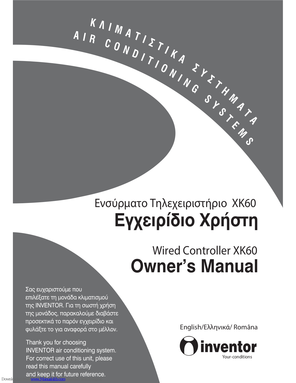 INVENTOR XK60 Owner's Manual