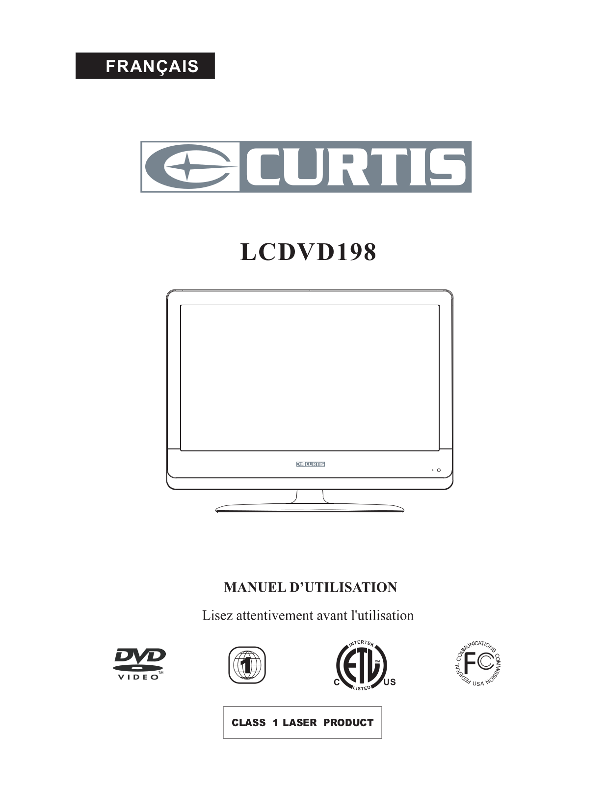 Curtis LCDVD198 User Manual