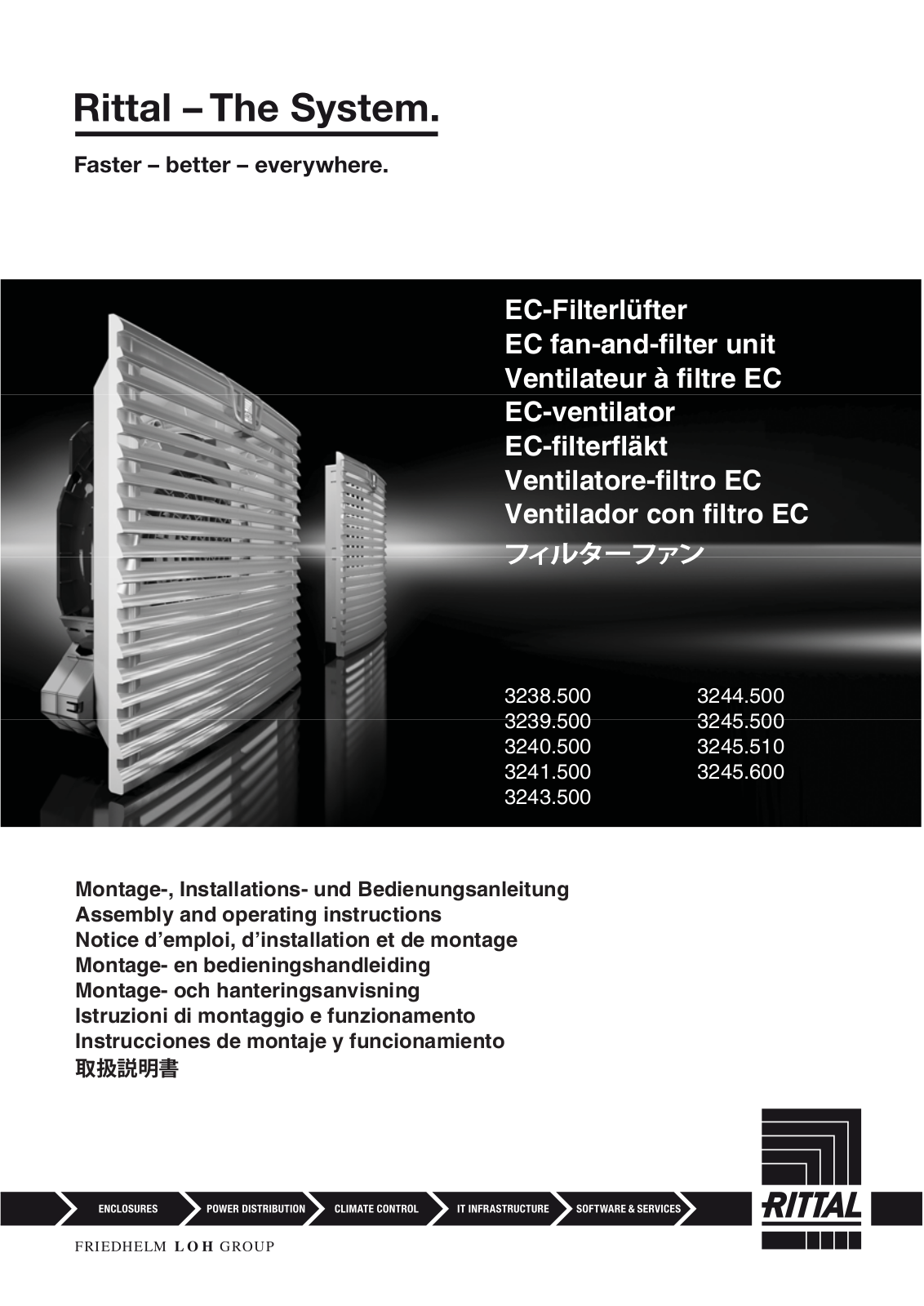 Rittal SK 3241.500 operation manual