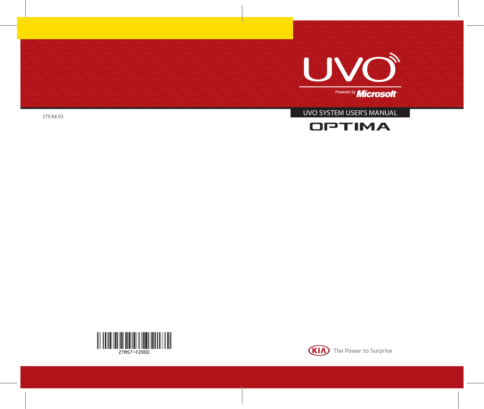 Kia Optima Uvo System 2015 Owner's Manual