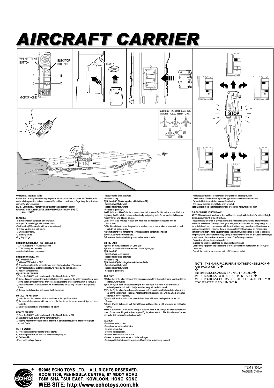 Echo Toys 91350T27 Users manual