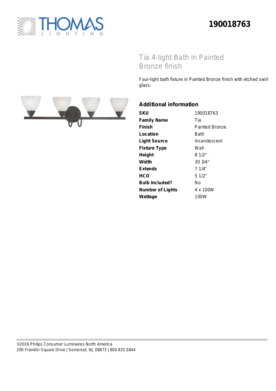 Thomas Lighting 190018763 User Manual - ManualMachine.com