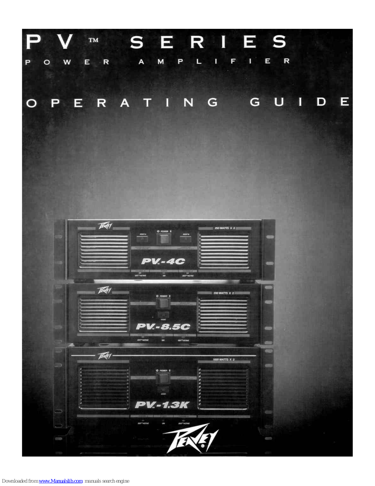 Peavey PV-1.3K, PV-8.5C Operating Manual