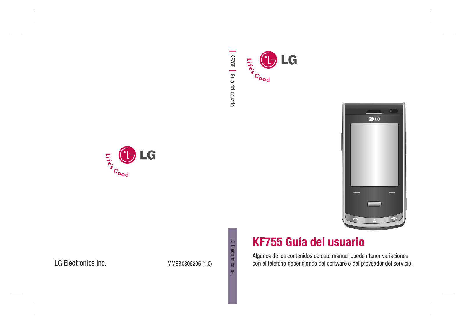 LG KF755C Owner's manual