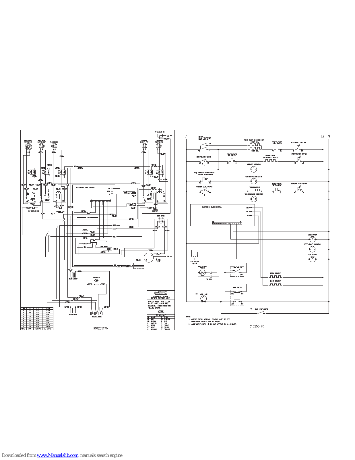 Frigidaire FEFL77ASG Wiring Diagram