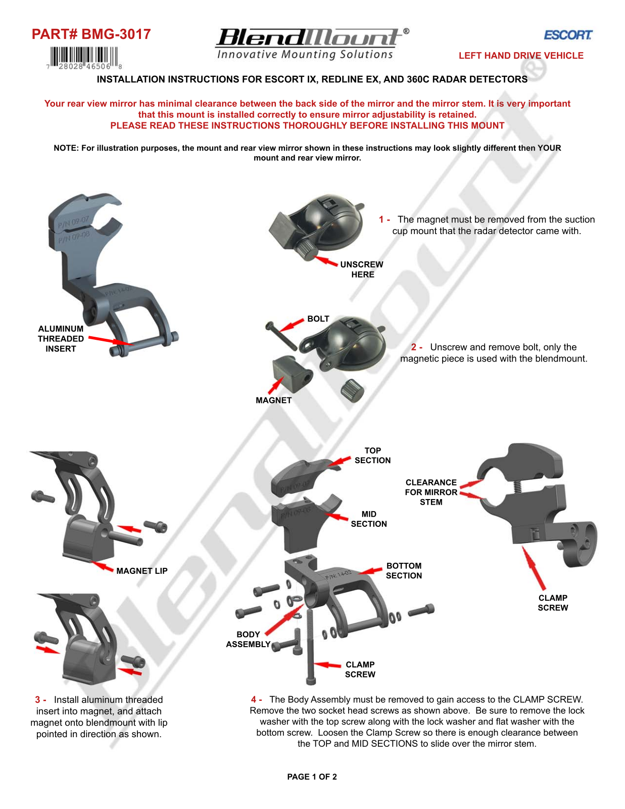 BlendMount BMG-3017 Installation Guide - ManualMachine.com