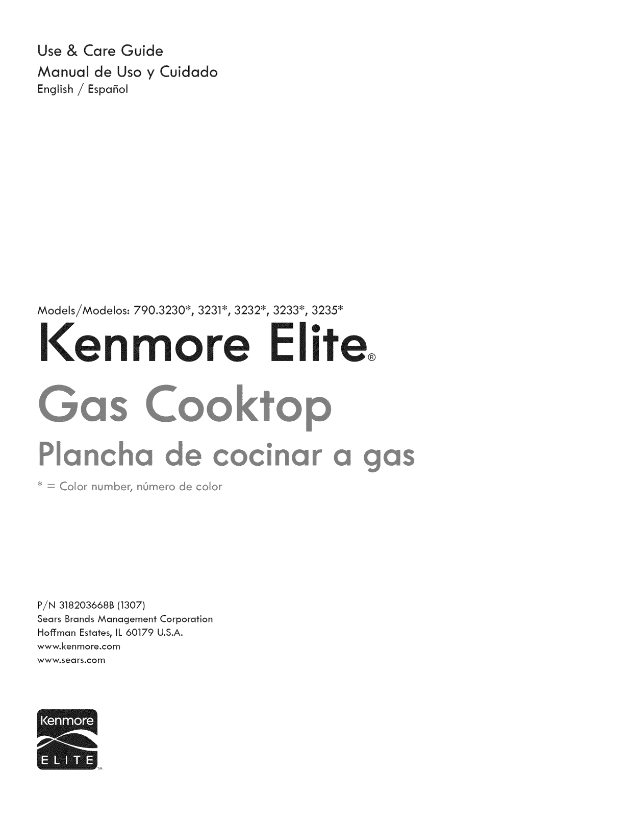 Kenmore Elite 79032313000, 79032319000, 79032323000, 79032329000, 79032333000 Owner’s Manual