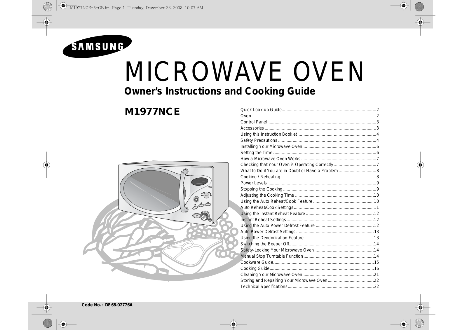 Samsung M1977NCE User Manual