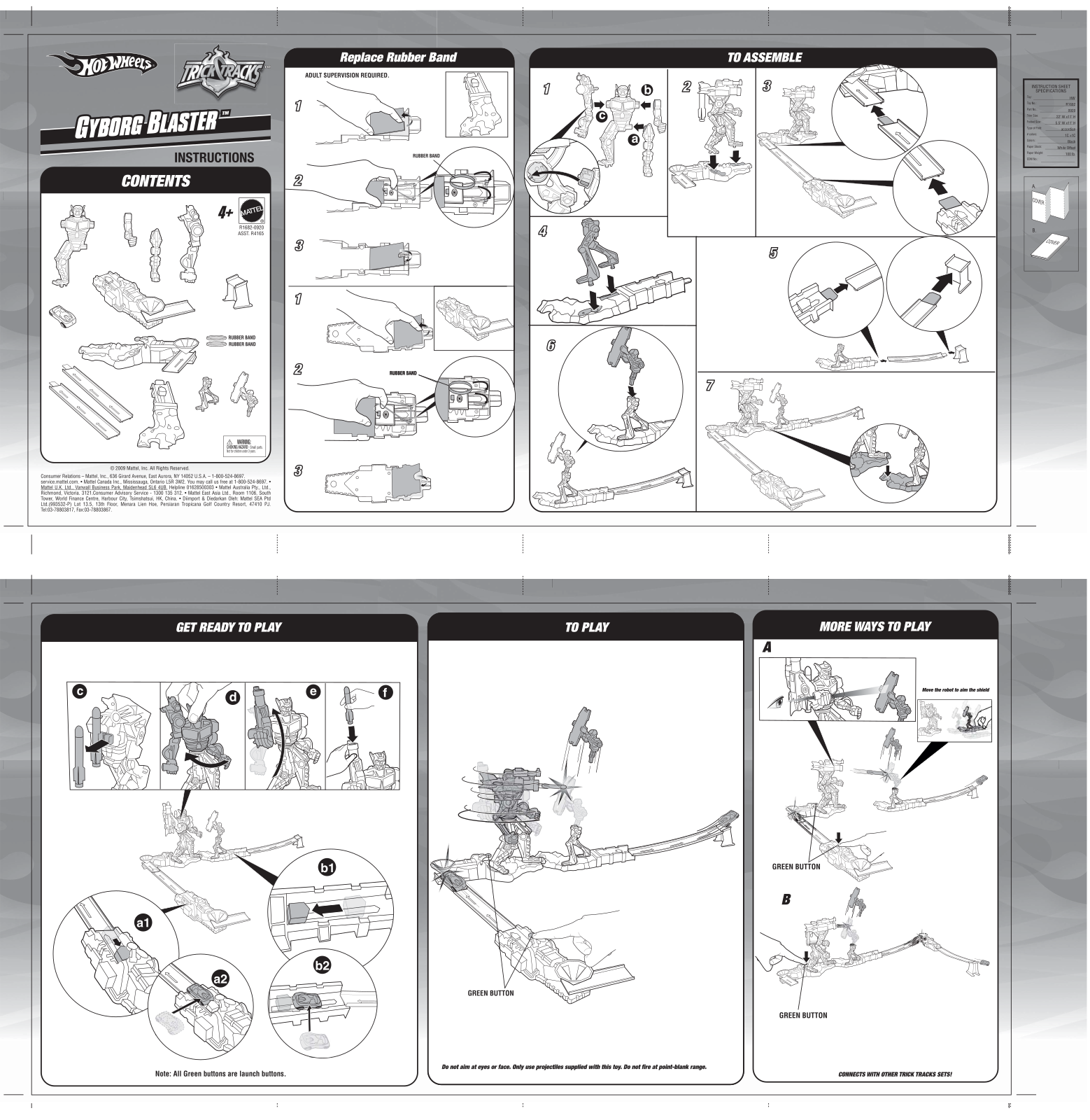 Fisher-Price R1682 Instruction Sheet