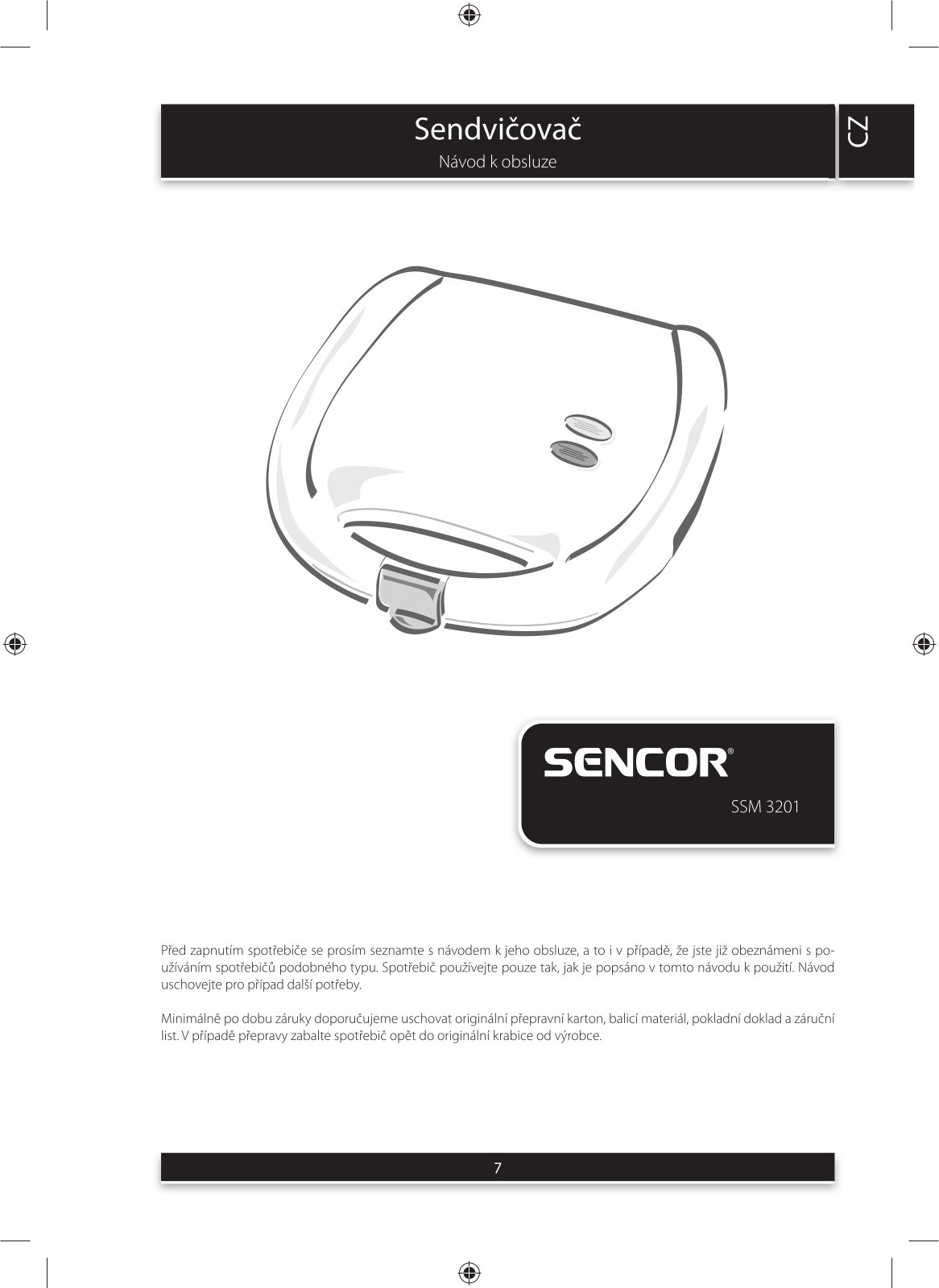 Sencor SSM 3201 User Manual