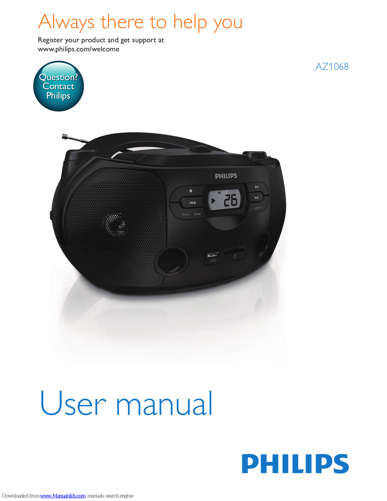 Philips AZ1068 User Manual