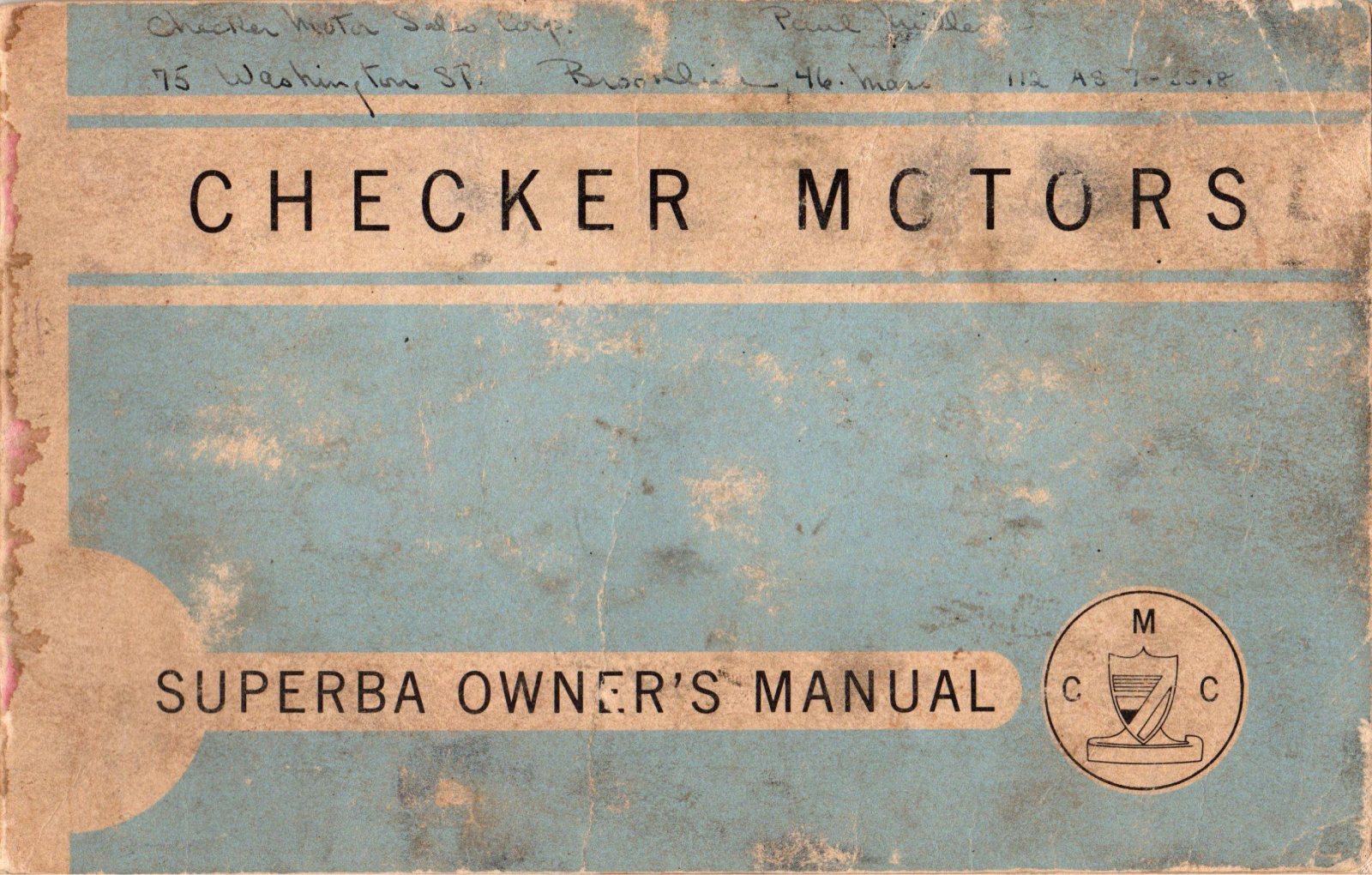 Checker 1961 Operating Instructions - ManualMachine.com
