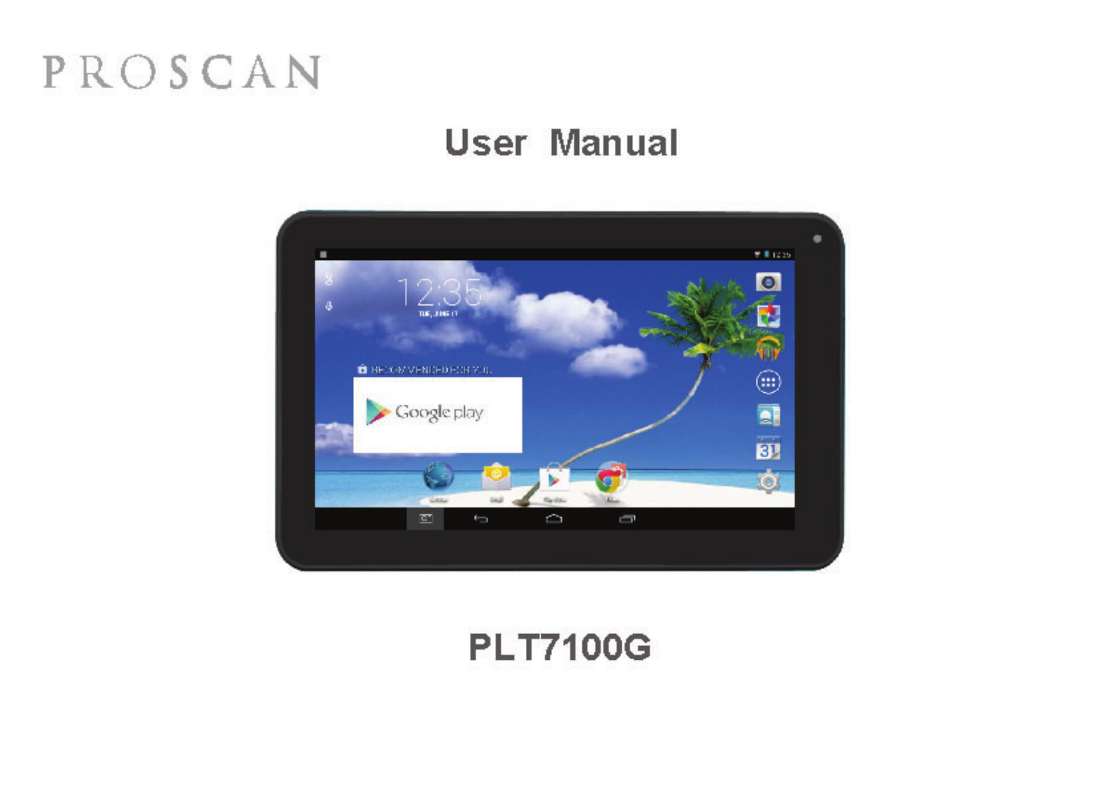 ProScan PLT7100-G User Manual