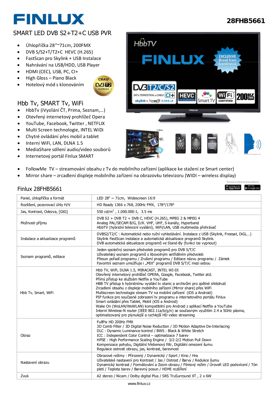 Finlux 28FHB5661 User Manual