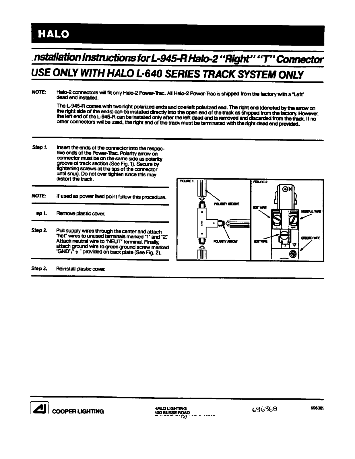 HALO L-945-R Installation Manual