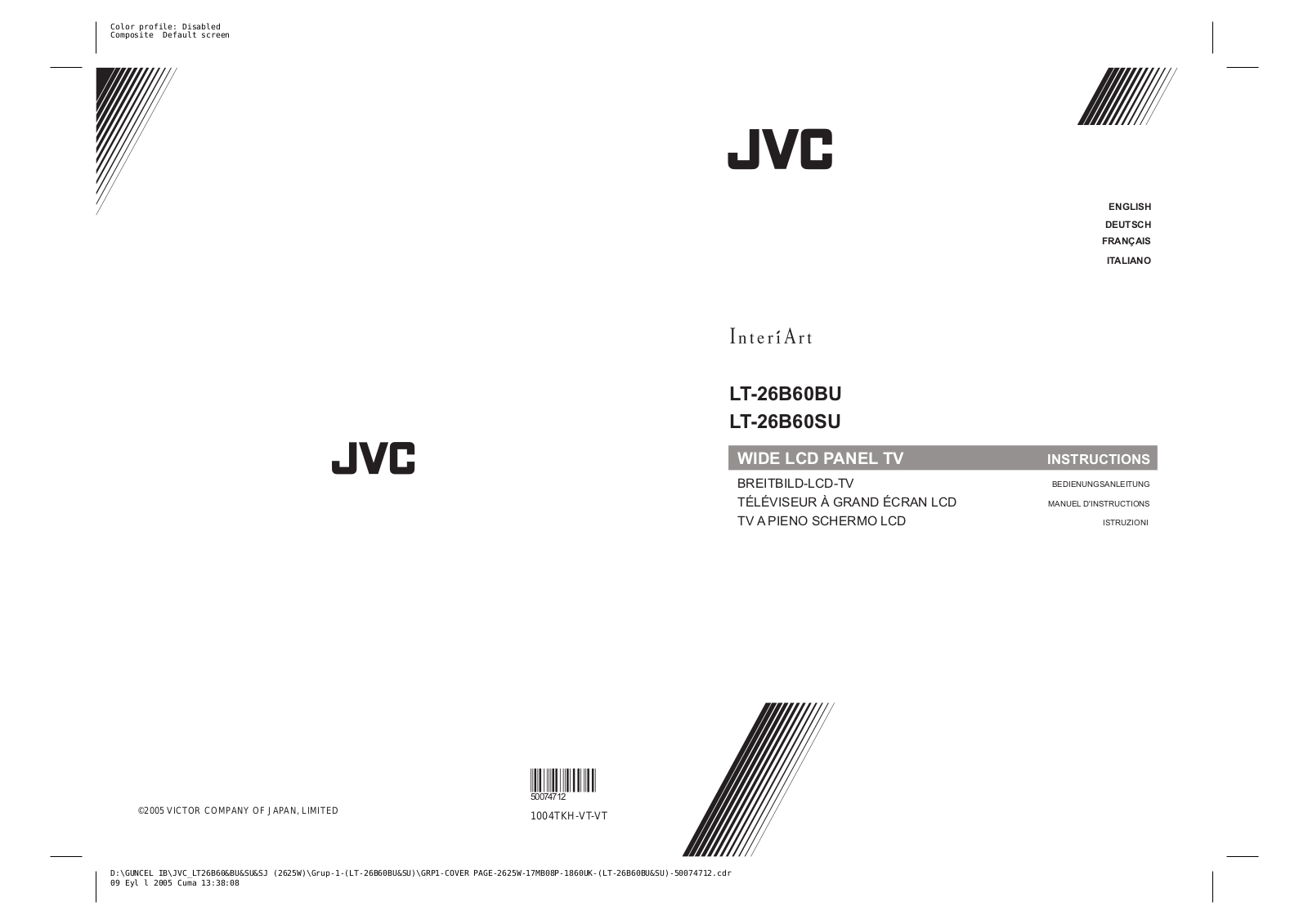 JVC LT-26B60SU User Manual