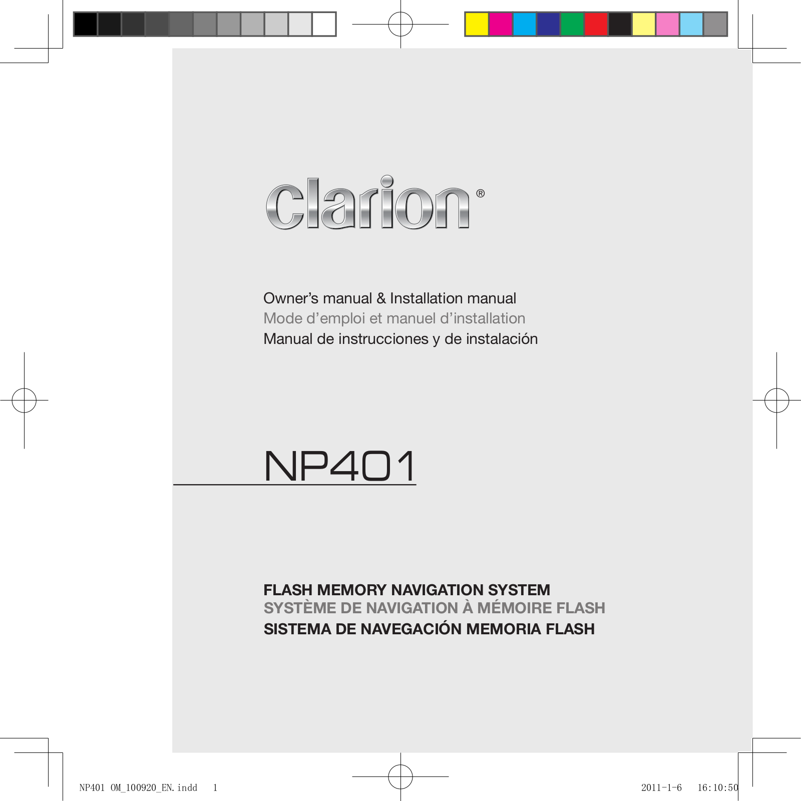 CLARION NP401 User Manual