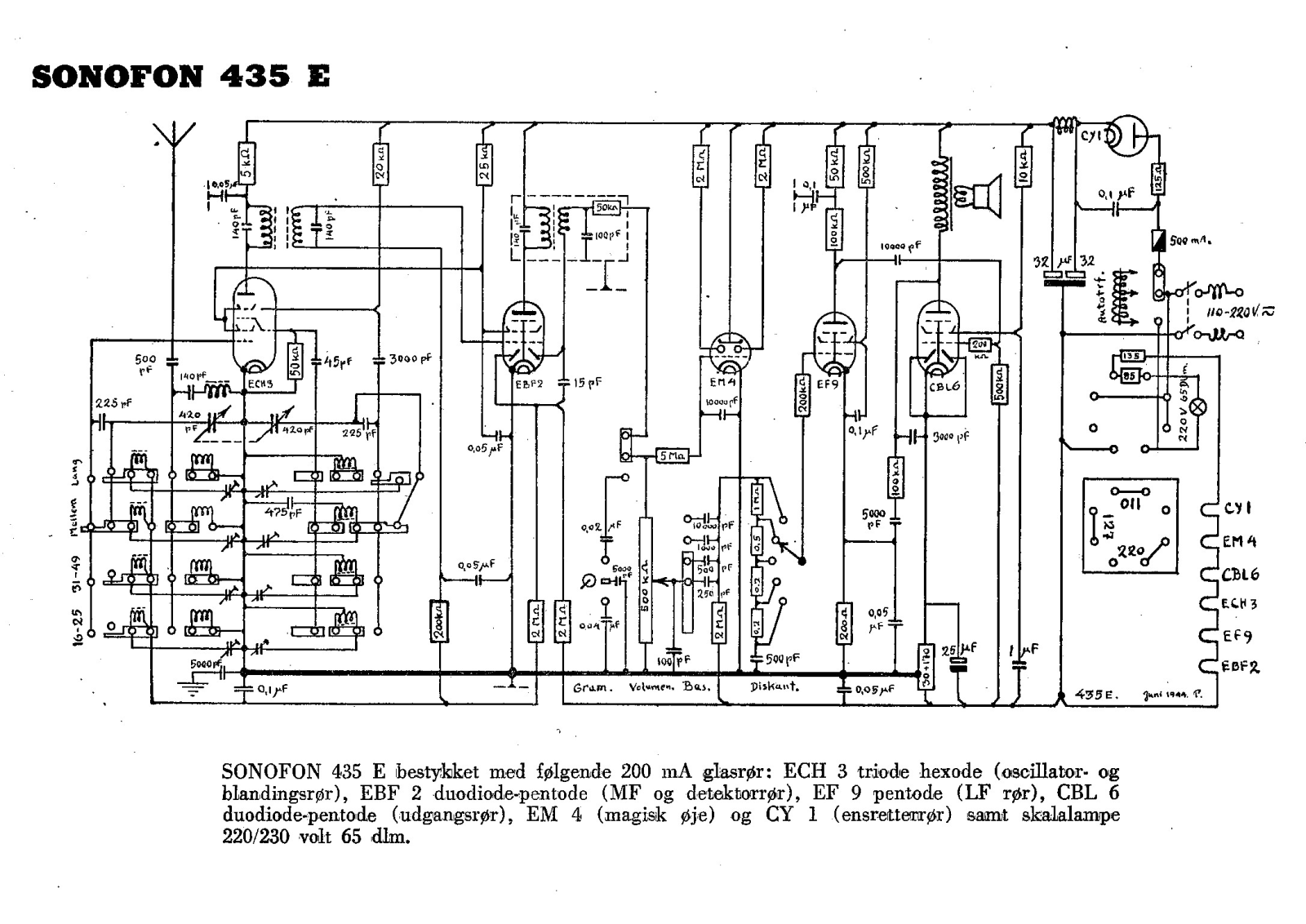 Sonofon 435E Schematic 2 - ManualMachine.com